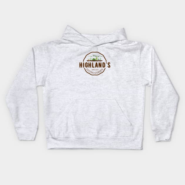 Highland's Giving Garden #2 Kids Hoodie by TracEy Monster